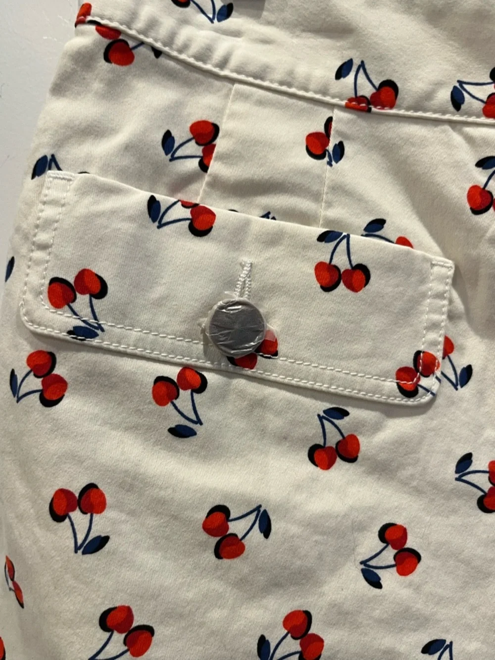 Kate Spade New York Cherry Print Shorts Size 14 High Waist Summer Designer Chic - Picture 3 of 9